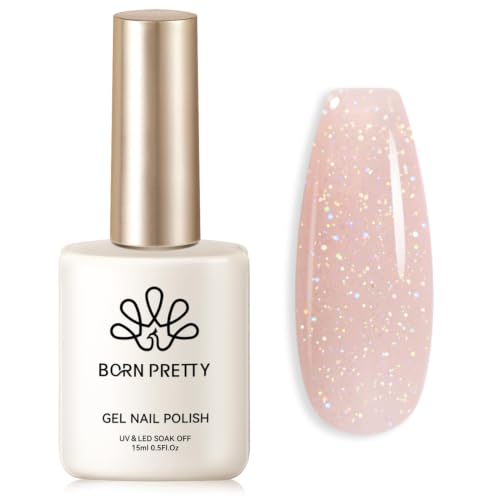 Born Pretty Pintauñas Semipermanentes Purpurina Tono Desnudo