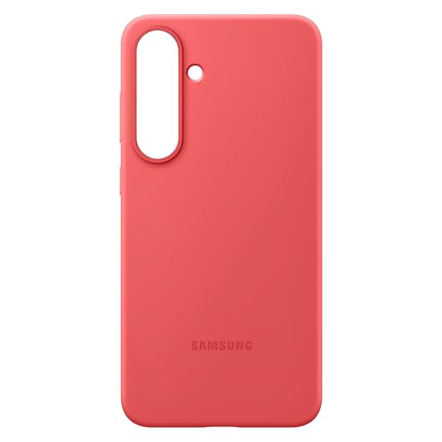 Image of Samsung Galaxy S25 Silicone Phone Case, Protective Cover, Color Variety, Smooth Grip, Durable Design, Snug Fit, US Version, EF-PS931CBEGUS, Red