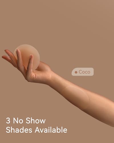 Image of LUCKMEEY Nipple Covers for Women, Ultra-Thin Reusable Silicone Pasties | Adhesive, waterproof silicone covers with tapered edges and travel case; two sizes designed for AA-E cups