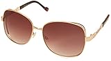 Jessica Simpson Women's J5512 Oversized Metal Square Sunglasses with UV400 Protection - Glamorous Sunglasses for Women, 61mm