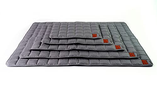 Mayaadi-Home Hundedecke Hundematte Hundebett Hundekissen Hundekorb Hundesofa Liegekissen Hundeautositz Gestepptes Orthopädisches Hundekorb Pflegeleicht Hund Buddy Grau M (60x50 cm)