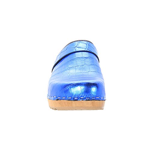 Image of Bjork Maja Wood Open Back Leather Clogs