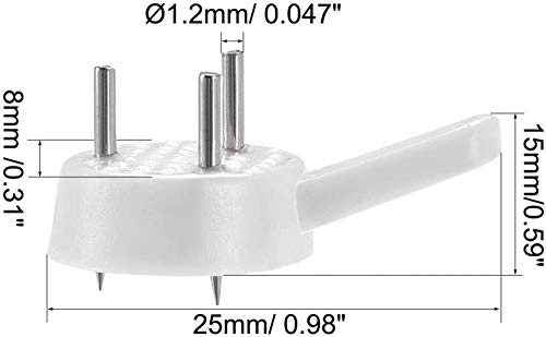 Image of 100 Pieces Plastic Hardwall Hanger Hooks,Photo Frame Traceless Hook Nail,Plastic Invisible Traceless Hardwall Picture Hook,Concrete Hanging Hooks Non-Trace Hanging Kit White for Photo Painting