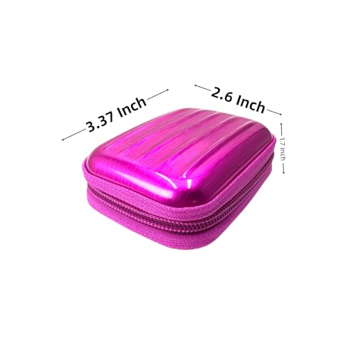 Multifunctional ZipperTravel Bag-Card Holder, Lipstick Storage Box, Earphone Storage Box, Key Storage Box, Coin Purse(Pink)2