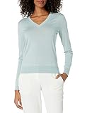 Theory Women's V-Neck Regal Wool Pullover, Mint, Medium