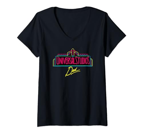 Womens Universal Studios Marquee Dad V-Neck T-Shirt