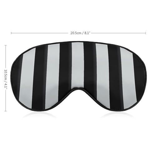 Masque de sommeil respirant en tissu doux à rayures noires et blanches chic - 2