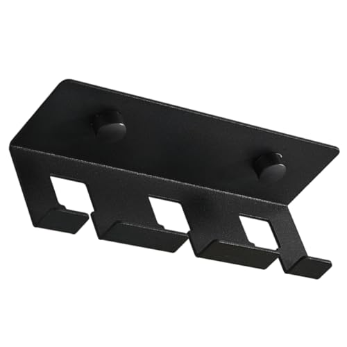 Organizador de cables para pared, gancho de aluminio negro