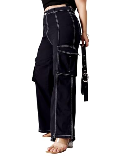 Image of Miss Chase A+ Women's Wide-Leg High Rise Regular Stretchable Denim Jeans