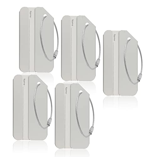 Ovener 5-Pack Aluminum Luggage Tags