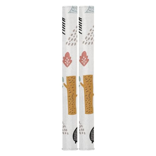 GuoChe 2-pack halkskydd för kylskåpsdörrhandtag - Söt björn & räv