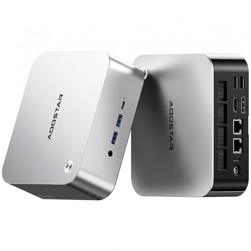 AOOSTAR MACO AMD R7 6850H Mini PC (8C/16T 4.70Ghz) with LPDDR5 6400Mhz 24GB RAM &1TB M.2 2280 PCIE4.0 NVME SSD,3 *M.2 Slots; Dual 2.5G; LAN Dual USB4; Supports Quad-Screen Display