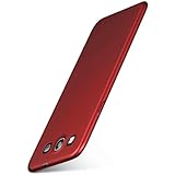 moex Coque de protection ultra fine pour Samsung Galaxy S3 / S3 Neo   Avec protection accrue de l'appareil photo   Coque rigide arrière   Coque de protection arrière   Minimaliste   Rouge mat