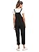 Verdusa Women's Sleeveless Straps Pockets Plaid Culotte Jumpsuit Overalls Black M