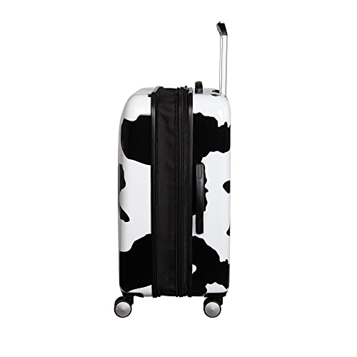 It Luggage Sheen 3 Piece Hardside 8 Wheel Expandable Spinner Set, Moo Cow Black/White, 3 Pc #TOP2