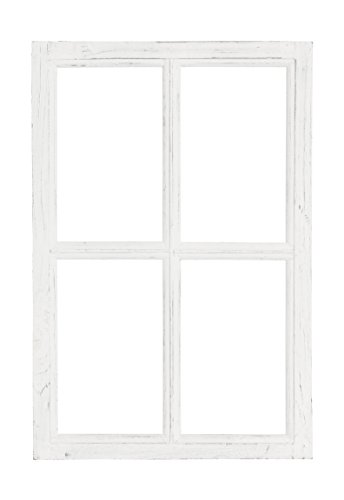 Nostalgie Holz Deko Fenster weiß gewischt 40 x 2 x 60 cm Nostalgie Holz Deko Fenster weiß gewischt 40 x 2 x 60 cm