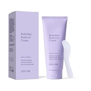 Body & Facial Hair Removal Cream, Painless Gentle Hair Removal Cream for Sensitive Skin, Painless Hair Removal for Women & Men, 3.38 fl oz