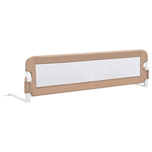 Barandilla de La Cama Guardia de Seguridad para Niños, Barandilla Plegable de La Cama Infantil (Gris topo,150x42 cm)