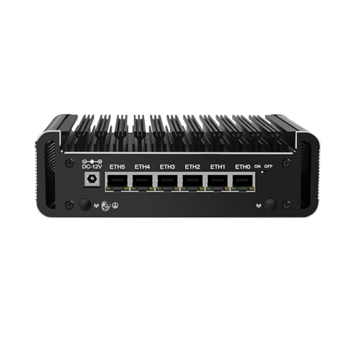Micro Firewall Appliance, Mini PC, PFSense, OPNsense, VPN, Router PC, Twin Lake 13th Gen N150, RJ47, 6 x 2.5GbE I226-V, 2 x HDMI