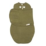 embé 2-Way Preemie Swaddle Blanket Wrap for Babies 0-3 Months - Moss, 4-6 lbs | Legs in & Out Design | Secure Zipper Stops Unraveling | Stage 1 Sleep (Preemie)