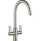 Poignées croisées traditionnelles : les deux poignées croisées offrent un contrôle clair et précis de l'eau chaude et froide, combinant style classique avec une utilisation quotidienne.