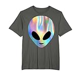Buntes Alien Kopf Rave MDMA Tee