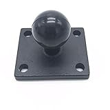 XUSUYUNCHUANG Cuadrado de Aluminio Base de Montaje W / 1 Pulgada (25 mm) Bubber Bola Compatible for Ram Mounts for Gorpo for DSLR for Garmin cámara Accesorios