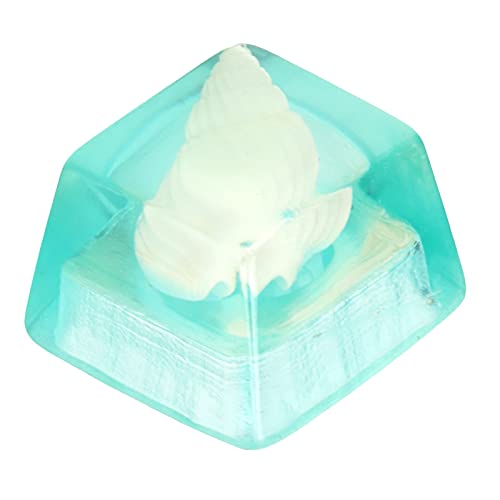 Yoidesu Resin Keycap, Artisan Keycap Hand‑Made Corrosion‑Resistant Universal Mechanical Keyboard Accessories(Blue Shell) - Image 2
