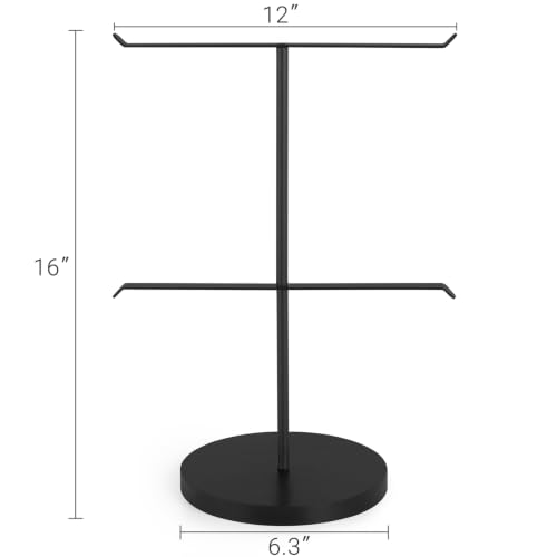 Image of Mkono Medal Hanger Display, Metal Medal Holder, Race Award Medals Display Stand for Running, Sports, Marathon, Wrestling, Taekwondo, Wood and Iron Material, 12x16 Inches (Black)
