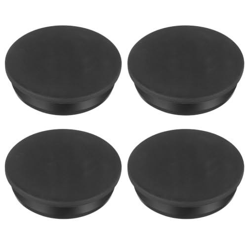 Image of MECCANIXITY 4pcs T-Shaped Silicone Plugs 68.6mm 2-11 /16 Inch Dia Snap in Plug Hole Seal Cover Round Rubber Stopper for 67.5-68.6mm Holes Kitchen Rubber Bulkheads Waterproof Sealing, Black