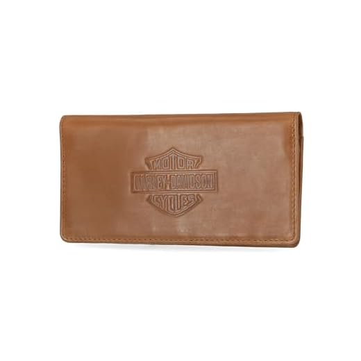 Harley-Davidson Mens Men's Genuine Leather Rfid Blocking Rodeo Wallet, Cognac (Indo), Standard