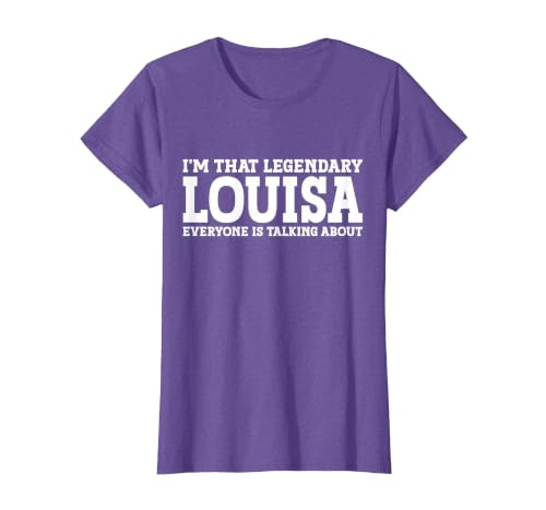 Louisa Personal Name Women T-Shirt, Women, Purple Heather, X-Small