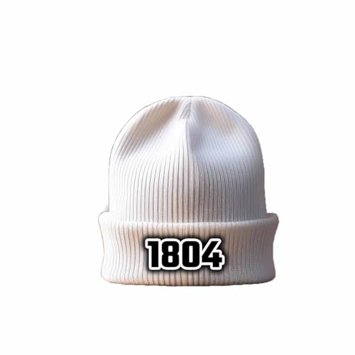 Bonnet à revers 1804 White chaud bonnet d'hiver blanc pour homme et femme