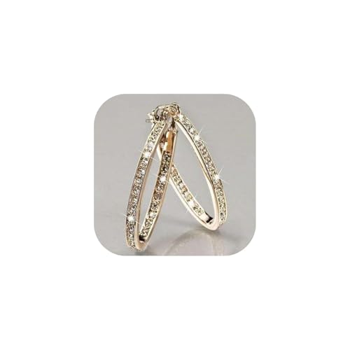 Pendientes de diamante, hipoalergénicos de plata de ley 925, pendientes de oro, joyas regalos para mujer, oro_#7, Talla única