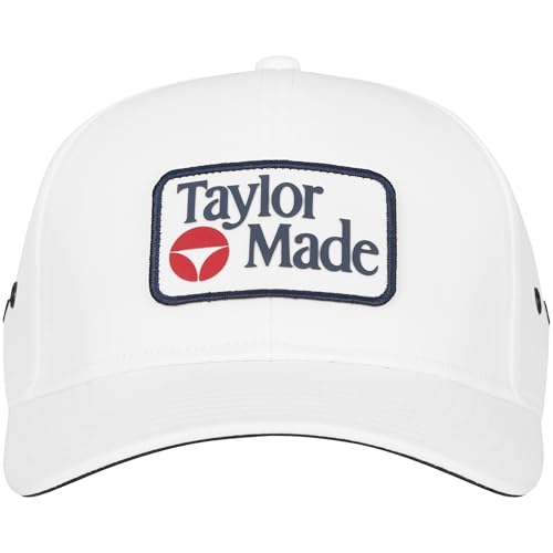 TaylorMade Golf 2026 Newport 85 Metal Eyelet Hat White Adjustable - image 4