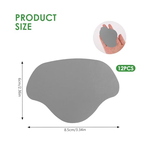 Image of Shoe Heel Repair Patches, Quick Self-Adhesive Inside Sneaker Hole Patches for Sport Work Walking Hiking Tennis Shoes Sneaker Mesh (12 Pcs 丨 Light Grey)