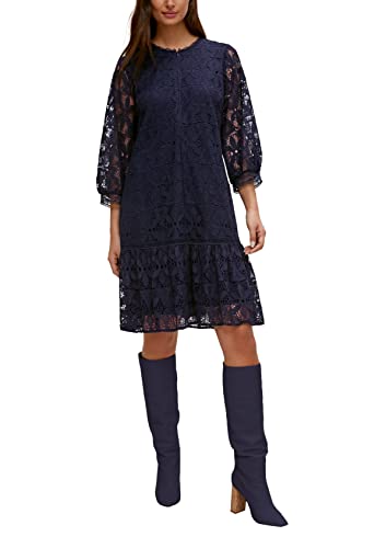 Comma Damen Jurk Kleid, 5976 Blau, 40 EU