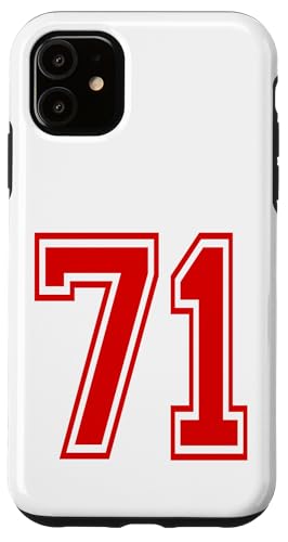 �i���o�[71 Red Sports Team Style �X�}�z�P�[�X iPhone 11 �p