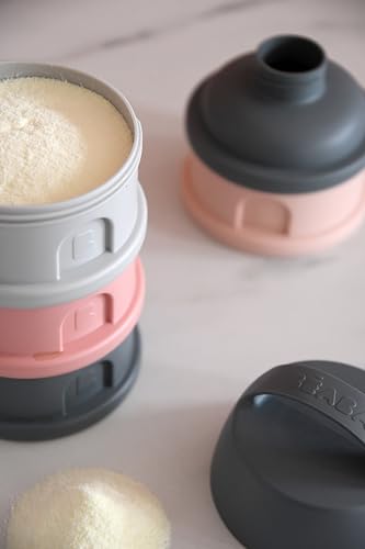 Image of BEABA Formula and Snack Container, Baby Formula Dispenser, Toddler Baby Snack Storage Container, Holds up to 11 Doses of Milk Powder Per Compartment, Made in France, Rose
