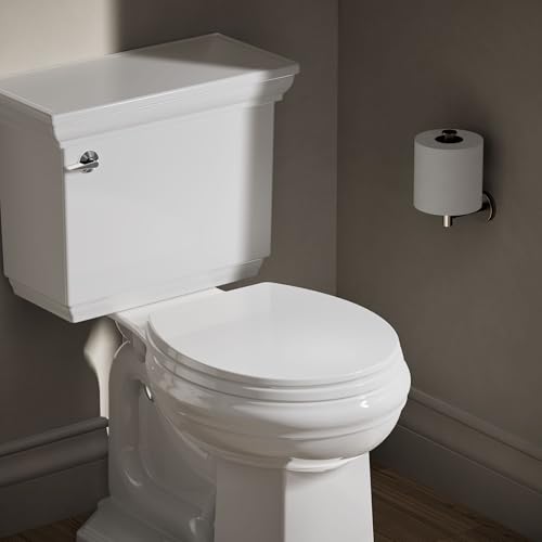 Image of KOHLER K-4775-0 Brevia Round Toilet Seat with Quick-Release Hinges And Quick-Attach Hardware For Easy Clean, White