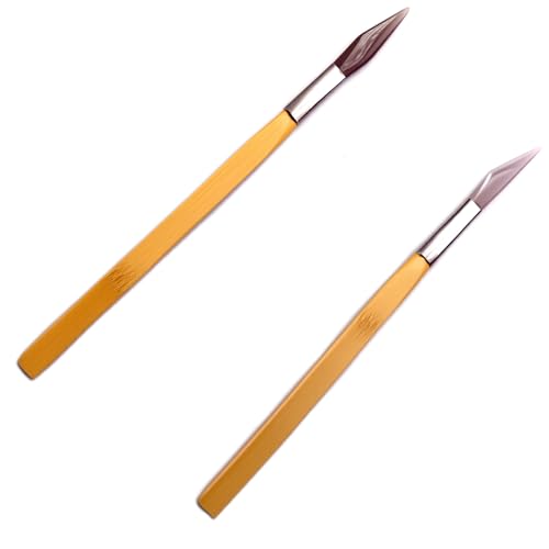 Chiloskit 2PCS Agate Polishing Burnisher Agate Knife Gold Silver Jewellery Clay Craft Jewellers Tool