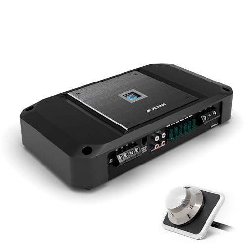 Alpine R2-A150M R-Series Mono Subwoofer Amplifier & Alpine RUX-H01 Remote Bass Knob Bundle