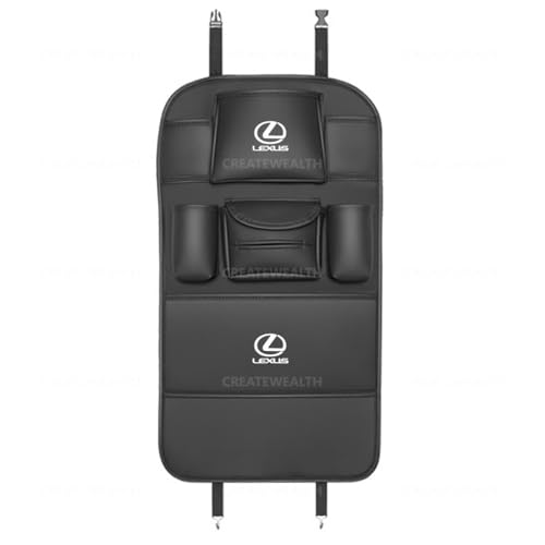 レクサス キックガード シートバックプロテクター シートバックカバー RX LX CT EX HS NX ES LX LC GS IS 取り付け簡単 保護車内のシートを保ち 車内を清潔に保つ(レクサス,ブラック)