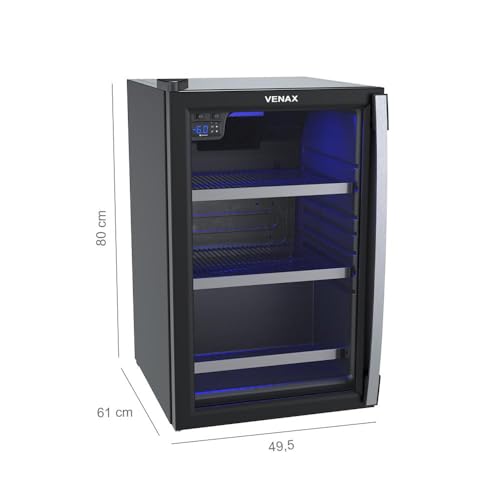 Cervejeira Venax Blue Light 100 Litros Porta Invertida 19920 Preto Fosco 220V