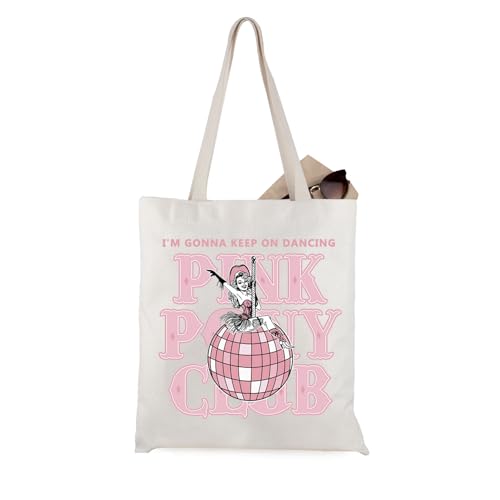 Image of WCGXKO Singer Pink Tote Bag Pride Music Fan Gift Song Lyrics Concert Merch