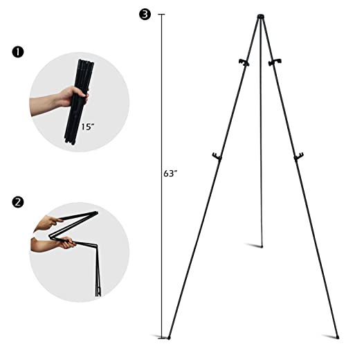 image for RRFTOK Easel Stand for Display, 63'' Instant Easel, Foldable Portable 