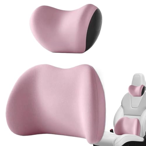 Almohada lumbar para coche, almohada portátil de apoyo de espalda con correas, cojín de apoyo lumbar reutilizable, cojín de espalda para el hogar, estudio, avión, coche, tren