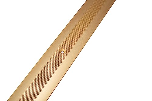 Dalsys overgangsprofiel aansluitprofiel 180cm x 38mm voor schroeven gemaakt van aluminium, aansluitprofiel geschikt voor o.a. tegels, laminaat en parket goud - Image 4