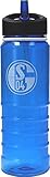 Maße: ca. 23,5 x 7,5 cm FC Schalke 04 Trinkflasche Königsblau gefrostet