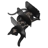 ULTECHNOVO Rustikales Katzen-wandregal Aus Stabilem Holz Charmantes Wanddekor Für Wohnzimmer Und Schlafzimmer Praktisches Aufbewahrungsregal Für Kristalle Wohnaccessoire Im Boho-stil Ästhetis